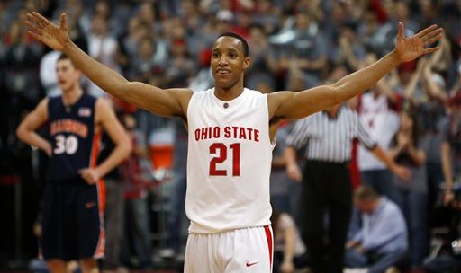 Ohio State's Evan Turner Arms Up