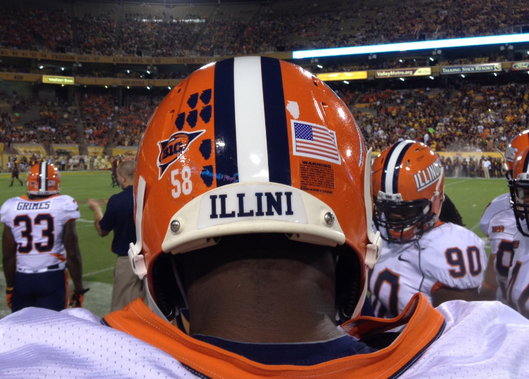 Clothes Call Illinois Football Adds Helmet Stickers Big Ten Network