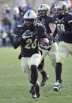 November 24, 2012; West Lafayette, IN, USA; Purdue Boilermakers cornerback Antoine Lewis (26) returns an interception during the game against the Indiana Hoosiers at Ross Ade Stadium. Mandatory Credit: Sandra Dukes-US PRESSWIRE