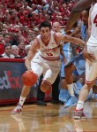 Nov 27, 2012; Bloomington, IN, USA; Indiana Hoosiers guard Will Sheehey (0) drives to the basket against the North Carolina Tar Heels at Assembly Hall. Mandatory Credit: Brian Spurlock-US PRESSWIRE