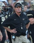 Sep 29, 2012; West Lafayette, IN, USA; Purdue Boilermakers head coach Danny Hope against the Marshall Thundering Herd during the second half at Ross-Ade Stadium. Purdue defeated Marshall 51-41. Mandatory Credit: Pat Lovell-US PRESSWIRE