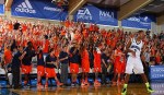 Nov 20, 2012; Lahaina, HI, USA; Illinois Fighting Illini fans and bench react to Illinois scoring against the Chaminade Silverswords during the 2012 EA SPORTS Maui Invitational at the Lahaina Civic Center. Mandatory Credit: Brian Spurlock-US PRESSWIRE