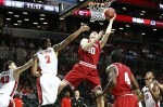 Nov. 19, 2012; Brooklyn, NY, USA; Indiana Hoosiers forward Cody Zeller (40) goes up for a shot as Georgia Bulldogs forward Marcus Thornton (2) defends during the first half at the Legends Classic at Barclays Center. Mandatory Credit: Debby Wong-US PRESSWIRE