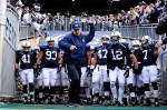 November 24, 2012; University Park, PA, USA; Penn State Nittany Lions players are lead onto the field by head coach Bill O'Brien (center) prior to the game against the Wisconsin Badgers at Beaver Stadium. Mandatory Credit: Evan Habeeb-US PRESSWIRE
