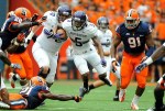 Sep 1, 2012; Syracuse, NY, USA; Northwestern Wildcats running back Venric Mark (5) runs with the ball during the first quarter against the Syracuse Orange at the Carrier Dome. Mandatory Credit: Rich Barnes-US PRESSWIRE