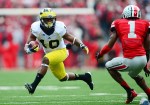 Nov 24, 2012; Columbus, OH, USA; Michigan Wolverines receiver Jeremy Gallon runs the ball in the first quarter against the Ohio State Buckeyes at Ohio Stadium. Mandatory Credit: Andrew Weber-US PRESSWIRE