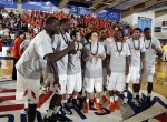 Nov 21, 2012; Lahaina, HI, USA; Illinois Fighting Illini players celebrate after defeating the Butler Bulldogs during the 2012 EA SPORTS Maui Invitational championship game at the Lahaina Civic Center. Illinois defeated Butler 78-61. Mandatory Credit: Brian Spurlock-US PRESSWIRE