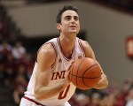 Nov 15, 2012; Bloomington, IN, USA; Indiana Hoosiers forward Will Sheehey (0) shoots free throws against the Sam Houston State Bearkats. Indiana defeated Sam Houston State 99-45. Mandatory Credit: Pat Lovell-US PRESSWIRE