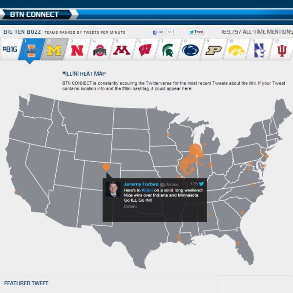 BTN Connect map « Big Ten Network
