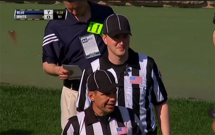 Video: BTN's Mike Hall officiates Penn State Blue-White Spring Game ...