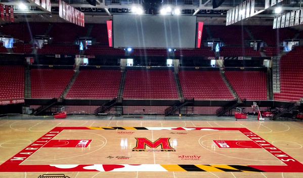 Video: Check out Maryland basketball #39 s new court design Big Ten Network