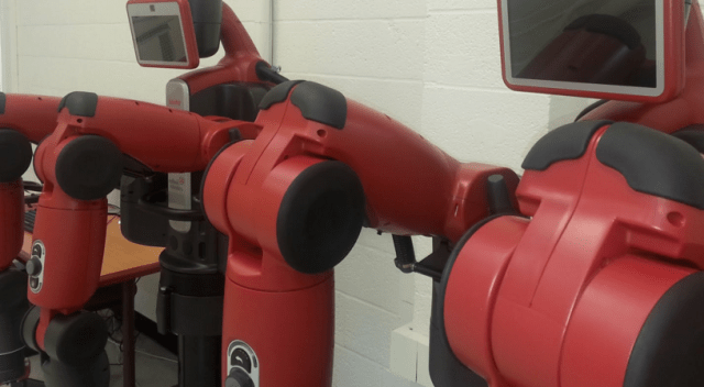 These industrial robots are being "taught" by Maryland professors.