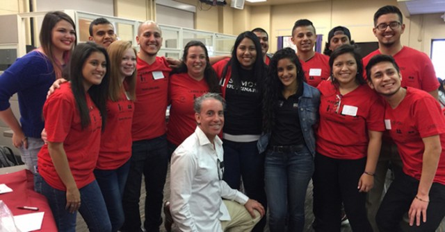 Aldama (kneeling, center) with LASER scholars at Ohio State