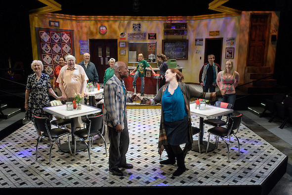 Purdue Theatre opened its 2015-16 season with ?Betty?s Diner, The Musical.? The production, with music and lyrics by Carrie Newcomer, tells of a stranger's arrival at a diner struggling to keep the doors open. (Photo courtesy of Purdue University and John Underwood.)