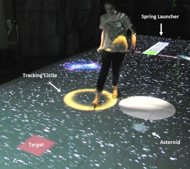 A student explores the MEteor simulation. Photo courtesy of Prof. Lindgren.