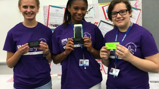 Girls attending Penn State's SMART STEM summer camp
