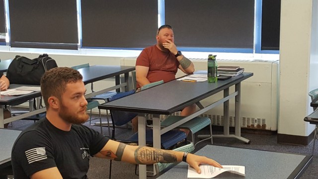 Students in Penn State's Transition is the Mission course for veterans.