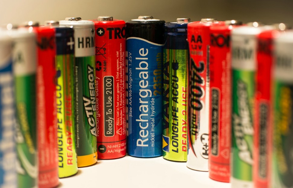 An array of different batteries.