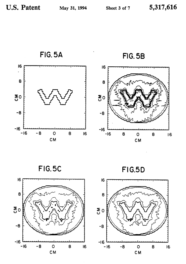 University of Wisconsin-Madison researchers' patent drawing for a cancer radiation therapy treatment