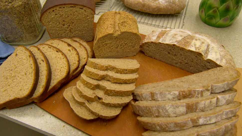 Examples of food products made using the University of Minnesota's Kernza grain.