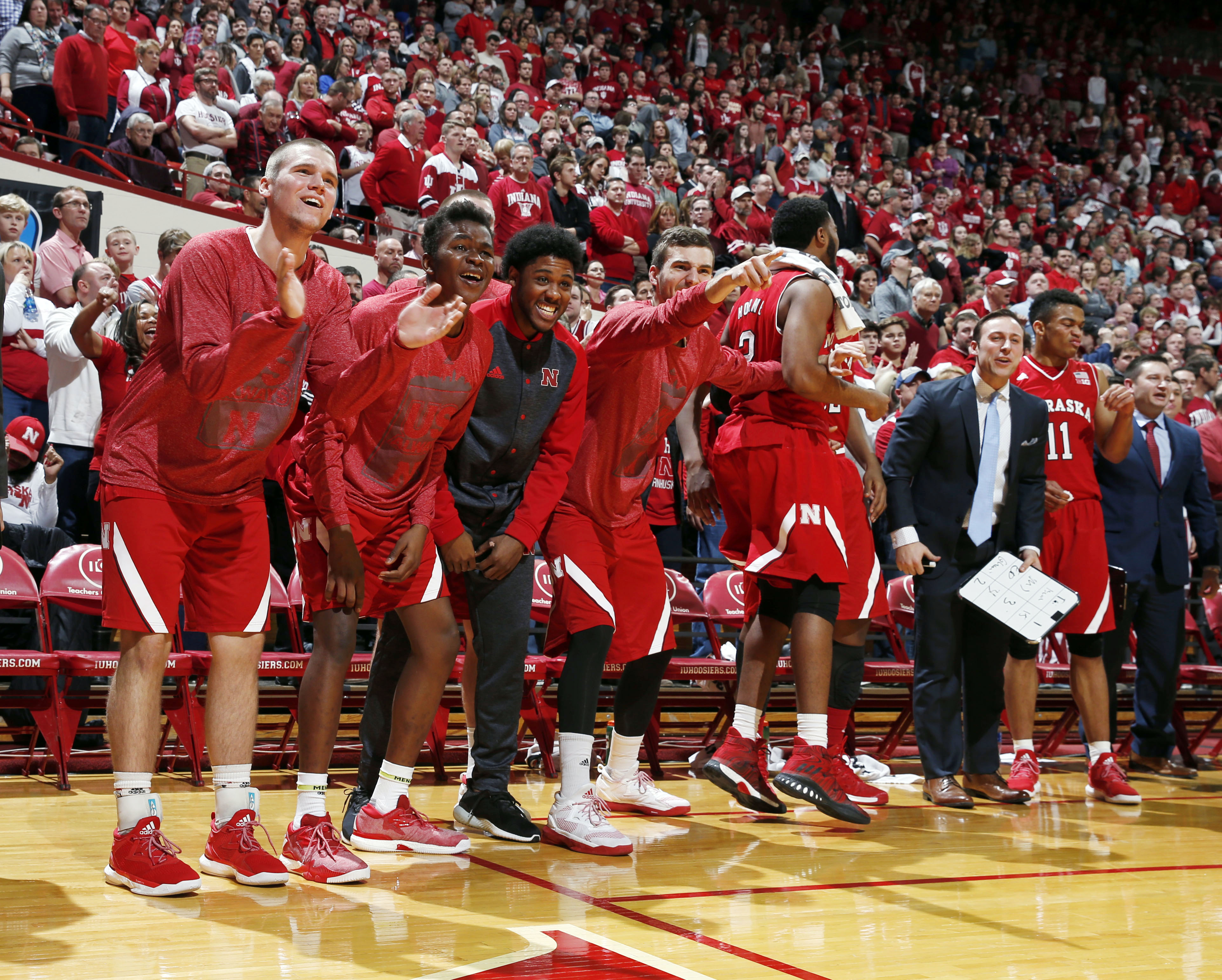 Nebraska stuns No. 16 Indiana 87-83, snaps Hoosiers' 26-game home ...