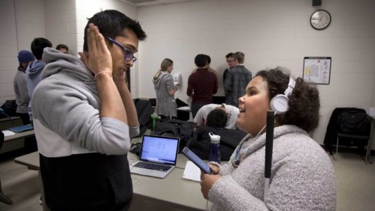 Michigan engineering student works with India West on technology for people with visual disabilities.