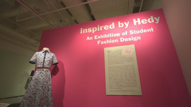 The Stitching History exhibit at the University of Wisconsin's Design Gallery