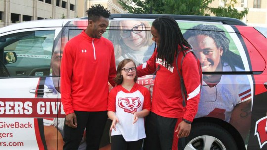 University of Wisconsin athletes participate in the Badgers Give Back program.