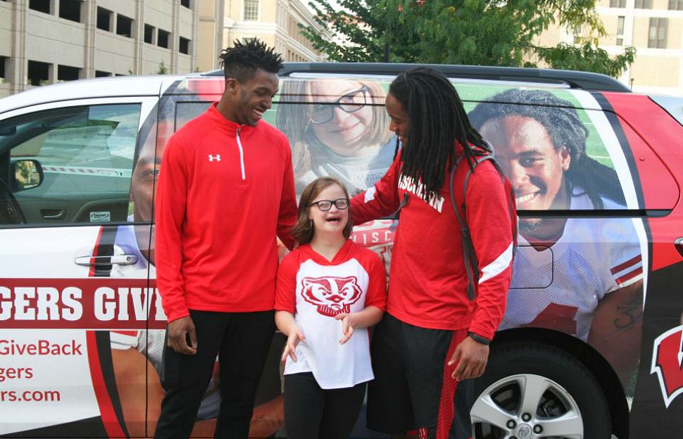 University of Wisconsin athletes participate in the Badgers Give Back program.