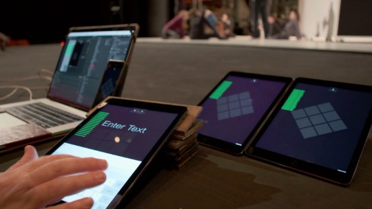 University of Illinois professor John Toenjes is using these mobile devices and tablets to allow the audience to interact with his new dance performance piece.