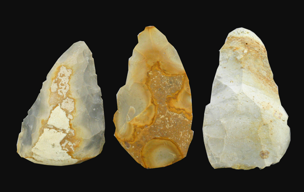 Arrowheads from University of Iowa grad Dr. Shelby Putt's research into stone age brain development