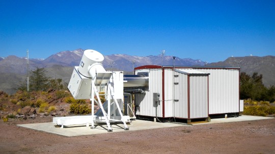 Wisconsin H-Alpha Mapper (WHAM)at the Cerro Tololo Inter-American Observatory in Chile. A spectrometer designed to measure the ionized hydrogen that permeates interstellar space, WHAM has been an astronomical workhorse, mapping a key ingredient of the Milky Way’s interstellar soup of dust and gas for two decades —first atop Kitt Peak, Arizona, and for about the last decade in the Andes in Chile.