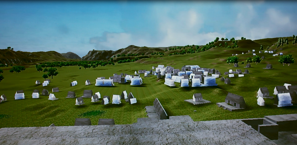 A still from the University of Nebraska's MayaCityBuilder virtual reality experience of the ancient Mayan city of Copan