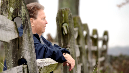 Carol Reardon, Penn State professor emerita of history, looks out over the Gettysburg battlefield