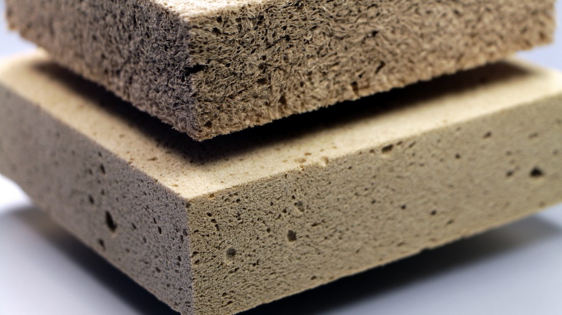 Wood foam from the Fraunhofer Institute for Wood Research, Braunschweig, Germany.