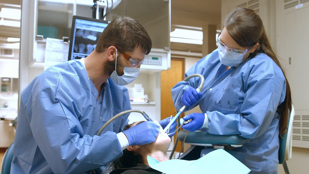 Ohio State Dental Students at work.