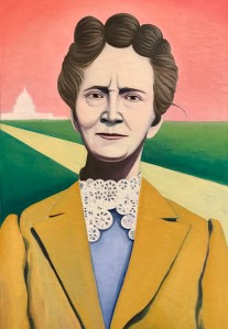 A painting of Belva Lockwood by Rutgers University student and artist Valerie Suter