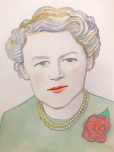 A painting of Margaret Chase Smith by Rutgers University student and artist Valerie Suter