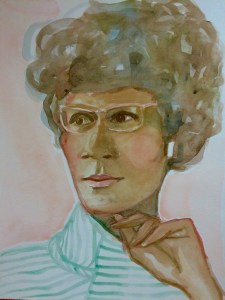 A painting of Shirley Chisholm by Rutgers University student and artist Valerie Suter