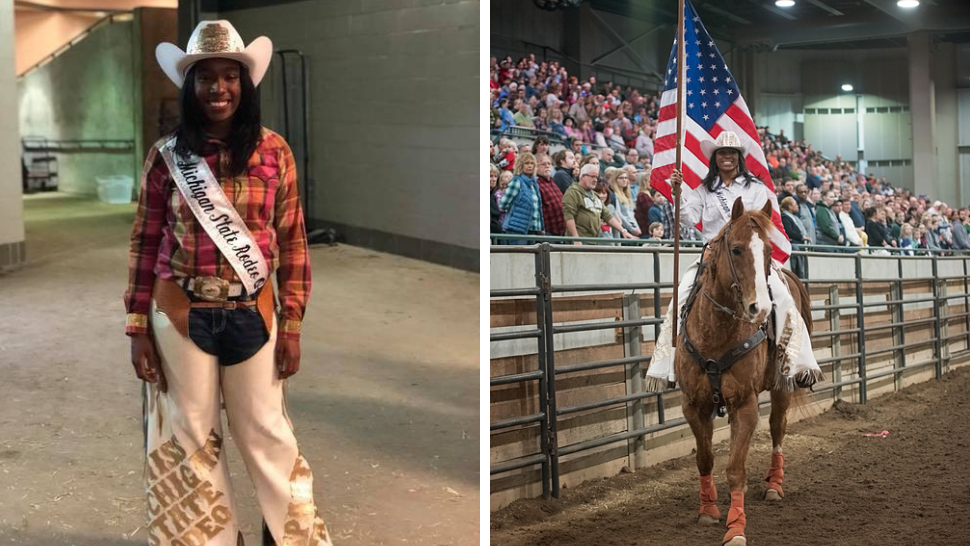 Michigan State University's first black rodeo queen Khalilah Smith