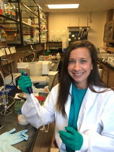 Indiana University Ph.D. student Olivia Ballew in the lab.