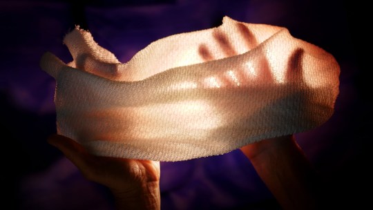 Infrared self-regulating fabric sample developed at the University of Maryland