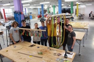 University of Nebraska Lincoln Theme Park Design Group students in their workshop at the Nebraska Innovation Studio